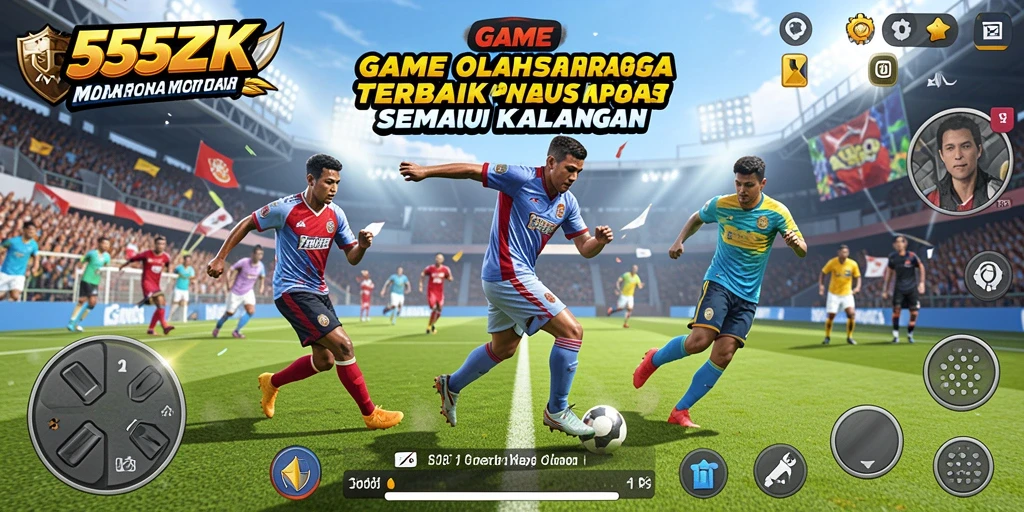 Gameplay seru dan mendebarkan dalam 555ZK, penuh tantangan olahraga.