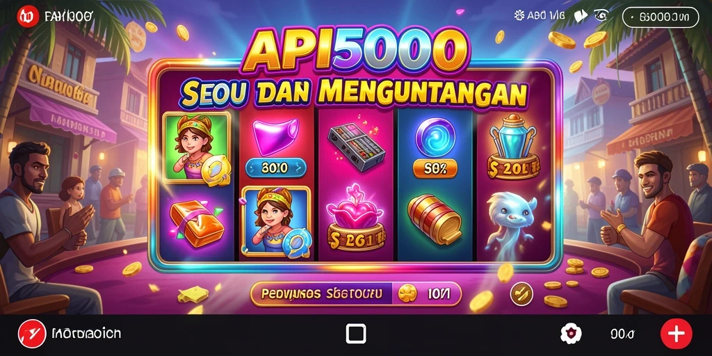 Tangkapan layar gameplay seru API5000 dengan tema slot yang menarik.