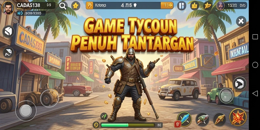 Screenshot gameplay <strong>CADAS138</strong> menampilkan aksi manajemen bisnis yang seru.