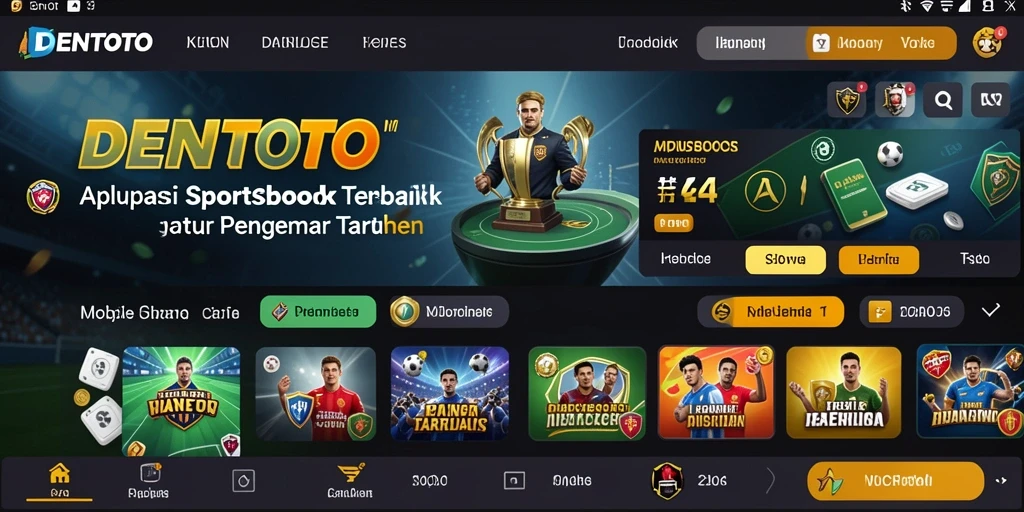 Tampilan gameplay DENTOTO dengan taruhan olahraga yang mengasyikkan.