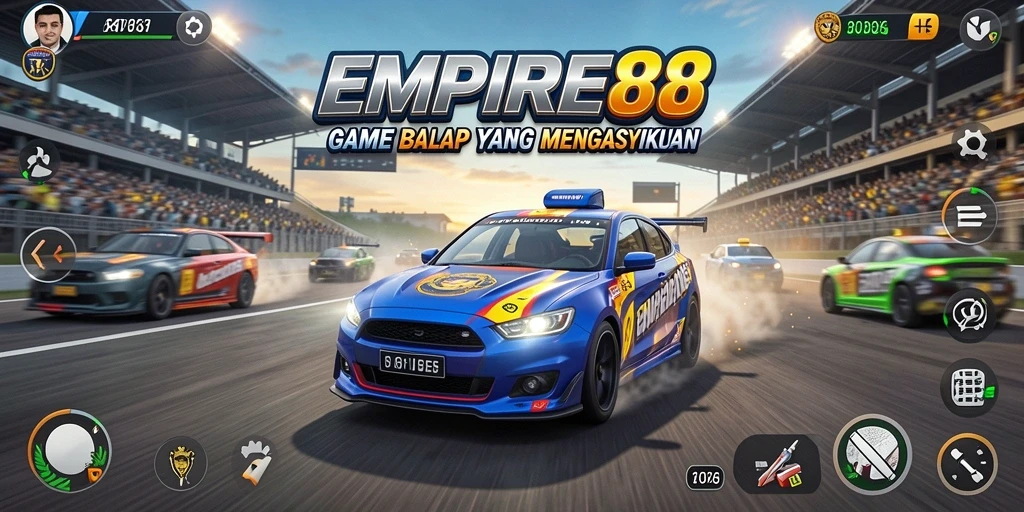 Tampilan gameplay EMPIRE88 yang intens dan penuh aksi balap.