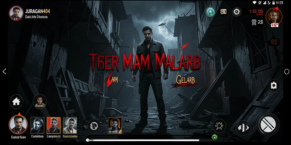 Tampilan gameplay JURAGAN404 dengan elemen Horror yang mendalam.