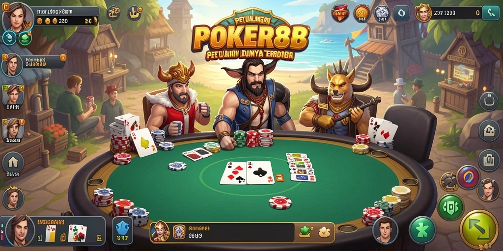 Screenshot gameplay POKER88 yang menunjukkan dunia terbuka yang luas dan interaktif.