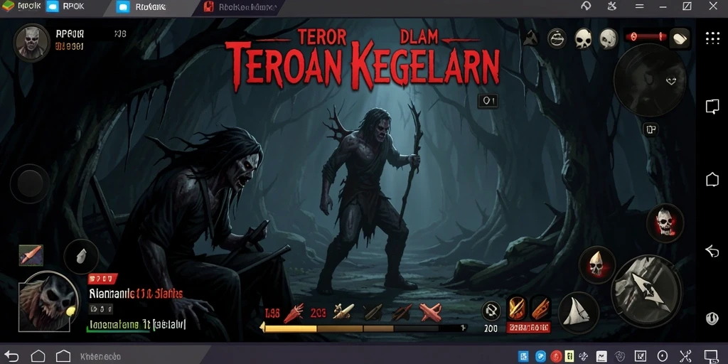 Gameplay menegangkan dalam suasana gelap dan mencekam.