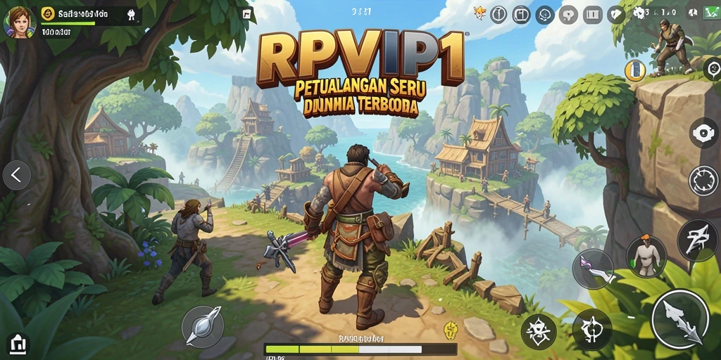 Tampilan gameplay RPVIP1 yang penuh petualangan di dunia terbuka.