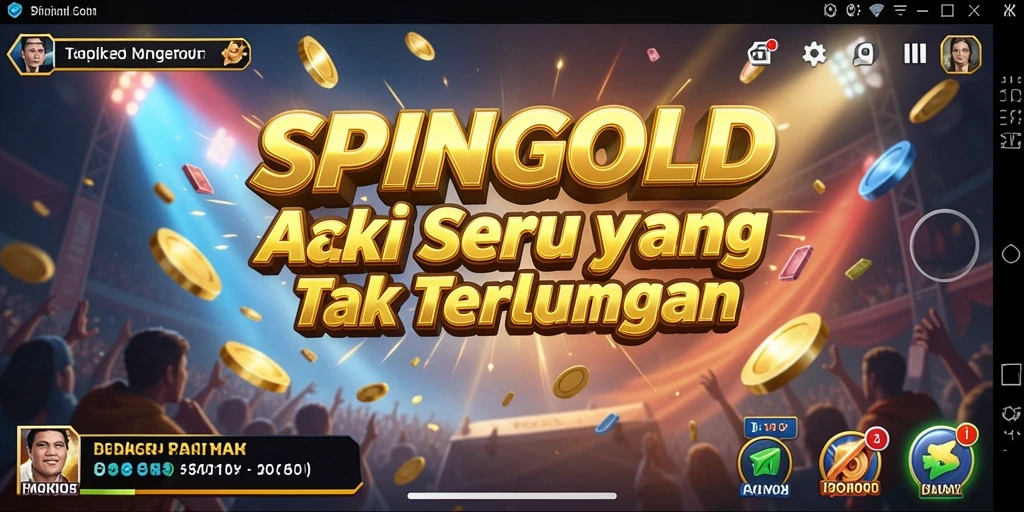 Screenshot SPINGOLD menunjukkan aksi seru dalam pertempuran melawan musuh.