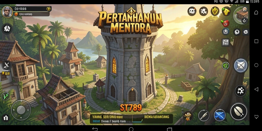 Tangkapan layar ST789 menampilkan aksi seru pertahanan menara.