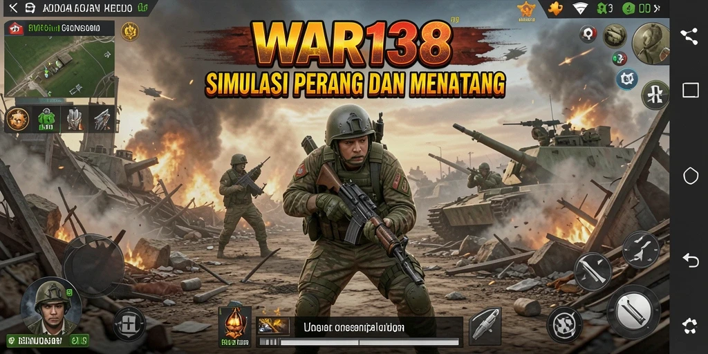 Tampilan utama WAR138 menunjukkan pertempuran yang epik dan mendebarkan.